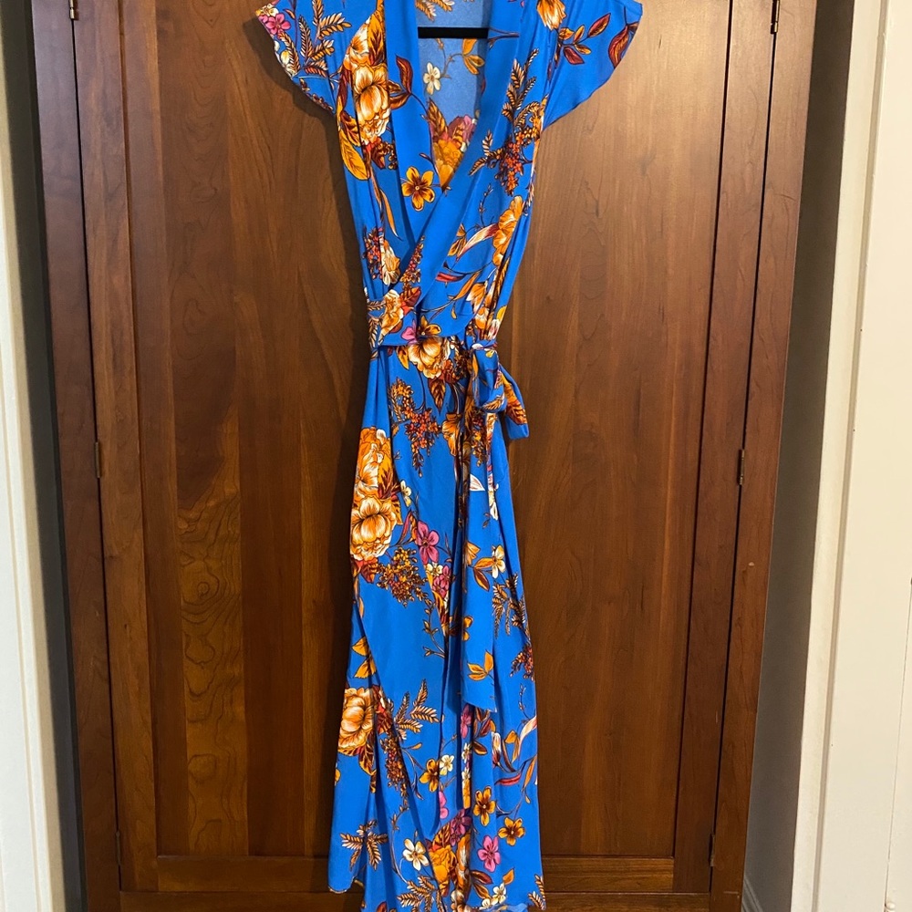 SOLD! Zara Faux Wrap Midi Dress